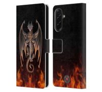Head Case Designs Officially Licensed Anne Stokes Warrior Dragons 4 Leather Wallet Case Compatible With Samsung Galaxy A36 5G