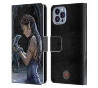 Head Case Designs Officially Licensed Anne Stokes Water Dragon Friendship Leather Wallet Case Compatible With Apple iPhone 14