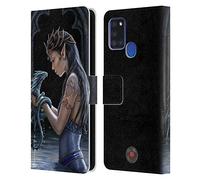 Head Case Designs Officially Licensed Anne Stokes Water Dragon Friendship Leather Wallet Case Compatible With Samsung Galaxy A21s (2020)