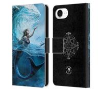 Head Case Designs Officially Licensed Anne Stokes Water Mermaid Female Elementals Leather Wallet Case Compatible With Apple iPhone 16e
