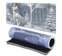 Head Case Designs Officially Licensed Anne Stokes Winter Guardian Wolves Collection 23.62 x 11.81 x 0.12 inches (600 x 300 mm) - L Gaming Office Desk PC Keyboard Mouse Mat Pad