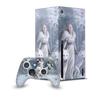 Head Case Designs Officially Licensed Anne Stokes Winter Guardians Art Mix Game Console Wrap and Game Controller Skin Bundle Compatible With Xbox Series X
