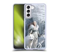 Head Case Designs Officially Licensed Anne Stokes Winter Guardians Wolves Gel Case [Military Grade Protection] Compatible with Samsung Galaxy S21 5G and Compatible with MagSafe