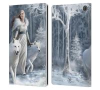 Head Case Designs Officially Licensed Anne Stokes Winter Guardians Wolves Leather Wallet Case Compatible With Amazon Fire Max 11 2023