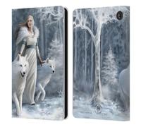 Head Case Designs Officially Licensed Anne Stokes Winter Guardians Wolves Leather Wallet Case Compatible With Amazon Fire 7 2022