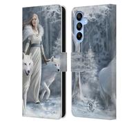 Head Case Designs Officially Licensed Anne Stokes Winter Guardians Wolves Leather Wallet Case Compatible With Samsung Galaxy A16 5G
