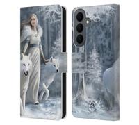 Head Case Designs Officially Licensed Anne Stokes Winter Guardians Wolves Leather Wallet Case Compatible With Samsung Galaxy S26 Plus