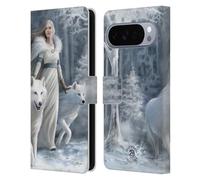 Head Case Designs Officially Licensed Anne Stokes Winter Guardians Wolves Leather Wallet Case Compatible With Google Pixel 10 Pro XL