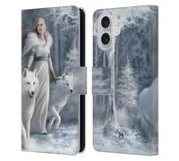 Head Case Designs Officially Licensed Anne Stokes Winter Guardians Wolves Leather Wallet Case Compatible With Apple iPhone 16