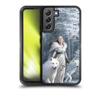 Head Case Designs Officially Licensed Anne Stokes Winter Guardians Wolves Ultra-Armoured Shockproof Case Compatible With Samsung Galaxy S22+ 5G