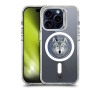 Head Case Designs Officially Licensed Anne Stokes Wolf Head Mixed Fantasy Art Shockproof Bumper Case [Military Grade Protection] Compatible with Apple iPhone 15 Pro and Compatible with MagSafe