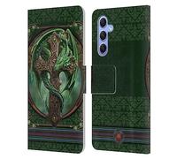 Head Case Designs Officially Licensed Anne Stokes Woodland Guardian Dragons Leather Wallet Case Compatible With Samsung Galaxy A34 5G