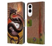 Head Case Designs Officially Licensed Anne Stokes Yin Yang Protector Dragons Leather Wallet Case Compatible With Samsung Galaxy S25 Edge