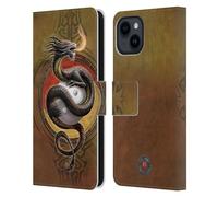 Head Case Designs Officially Licensed Anne Stokes Yin Yang Protector Guardian Dragons Leather Wallet Case Compatible With Apple iPhone 15