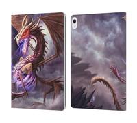 Head Case Designs Officially Licensed Anthony Christou Bone Dragon Fantasy Art Leather Wallet Case Compatible With Apple iPad Air 13 2024/2025