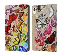Head Case Designs Officially Licensed Anthony Christou Rainbow Butterflies Art Leather Wallet Case Compatible With Apple iPad mini (2021/2024)