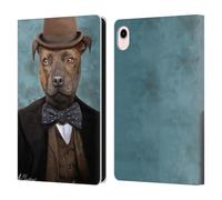 Head Case Designs Officially Licensed Anthony Christou Sir Edmund Bulldog Art Leather Wallet Case Compatible With Apple iPad mini (2021/2024)