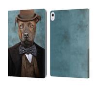 Head Case Designs Officially Licensed Anthony Christou Sir Edmund Bulldog Art Leather Wallet Case Compatible With Apple iPad Air 13 2024/2025