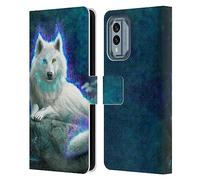 Head Case Designs Officially Licensed Anthony Christou White Wolf Fantasy Art Leather Book Wallet Case Cover Compatible With Nokia X30