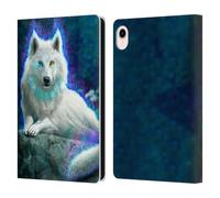 Head Case Designs Officially Licensed Anthony Christou White Wolf Fantasy Art Leather Wallet Case Compatible With Apple iPad mini (2021/2024)