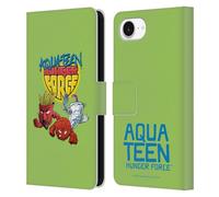 Head Case Designs Officially Licensed Aqua Teen Hunger Force Group Graphics Leather Wallet Case Compatible With Apple iPhone 16e