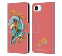 Head Case Designs Officially Licensed Aquaman And The Lost Kingdom Arthur Curry Art Graphics Leather Wallet Case Compatible With Apple iPhone 16e