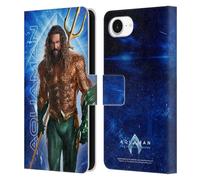 Head Case Designs Officially Licensed Aquaman And The Lost Kingdom Arthur Curry Graphics Leather Wallet Case Compatible With Apple iPhone 16e