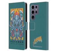 Head Case Designs Officially Licensed Aquaman and The Lost Kingdom Octopus Graphics Leather Wallet Case Compatible with Samsung Galaxy S25 Ultra
