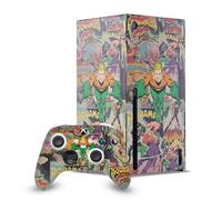 Head Case Designs Officially Licensed Aquaman DC Comics Character Collage Comic Book Cover Game Console Wrap and Game Controller Skin Bundle Compatible With Xbox Series X