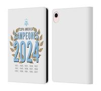 Head Case Designs Officially Licensed Argentina National Football Team Champions Copa America 2024 Leather Wallet Case Compatible With Apple iPad mini (2021/2024)