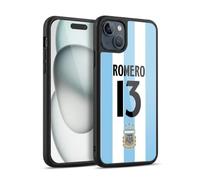 Head Case Designs Officially Licensed Argentina National Football Team Cristian Romero 2024/25 Player Home Kit 1st Group Gel Armour Case [Military Grade] Compatible With Apple iPhone 15 Plus