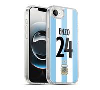Head Case Designs Officially Licensed Argentina National Football Team Enzo Fernández 2024/25 Player Home Kit 1st Group Gel Case Compatible with Apple iPhone 16e / iPhone 17e & Compatible with MagSafe