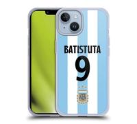 Head Case Designs Officially Licensed Argentina National Football Team Gabriel Batistuta 2024/25 Player Home Kit 2nd Group Gel Case [Military Grade Protection] Compatible With Apple iPhone 14