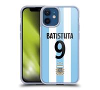 Head Case Designs Officially Licensed Argentina National Football Team Gabriel Batistuta 2024/25 Player Home Kit 2nd Group Gel Case [Military Grade Protection] Compatible With Apple iPhone 12 Mini