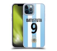 Head Case Designs Officially Licensed Argentina National Football Team Gabriel Batistuta 2024/25 Player Home Kit 2nd Group Gel Case [Military Grade Protection] Compatible With Apple iPhone 12 Pro Max