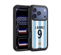 Head Case Designs Officially Licensed Argentina National Football Team Julián Álvarez 2024/25 Player Home Kit 1st Group Ultra-Armoured Shockproof Case Compatible With Apple iPhone 17 Pro Max