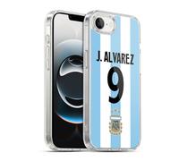 Head Case Designs Officially Licensed Argentina National Football Team Julián Álvarez 2024/25 Player Home Kit 1st Group Gel Case Compatible with Apple iPhone 16e / iPhone 17e & Compatible with MagSafe