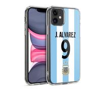 Head Case Designs Officially Licensed Argentina National Football Team Julián Álvarez 2024/25 Player Home Kit 1st Group Gel Case Compatible with Apple iPhone 11 & Compatible with MagSafe