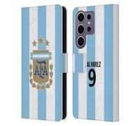 Head Case Designs Officially Licensed Argentina National Football Team Julián Álvarez 2024/25 Player Home Kit 1st Group Leather Wallet Case Compatible with Samsung Galaxy S25 Ultra