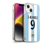 Head Case Designs Officially Licensed Argentina National Football Team Julián Álvarez 2024/25 Player Home Kit 1st Group Gel Case [Military Grade Protection] Compatible With Apple iPhone 14