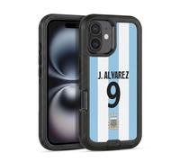Head Case Designs Officially Licensed Argentina National Football Team Julián Álvarez 2024/25 Player Home Kit 1st Group Ultra-Armoured Shockproof Case [Military Grade] Compatible With Apple iPhone 16