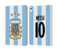 Head Case Designs Officially Licensed Argentina National Football Team Lionel Messi 2024/25 Player Home Kit 1st Group Leather Wallet Case Compatible With Apple iPad Air 13 2024/2025
