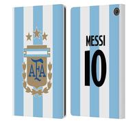 Head Case Designs Officially Licensed Argentina National Football Team Lionel Messi 2024/25 Player Home Kit 1st Group Leather Wallet Case Compatible With Amazon Fire Max 11 2023