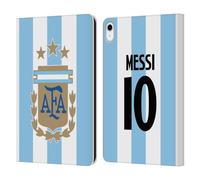 Head Case Designs Officially Licensed Argentina National Football Team Lionel Messi 2024/25 Player Home Kit 1st Group Leather Wallet Case Compatible With Apple iPad 10.9 2022/2025