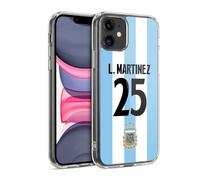 Head Case Designs Officially Licensed Argentina National Football Team Lisandro Martínez 2024/25 Player Home Kit 1st Group Gel Case Compatible with Apple iPhone 11 & Compatible with MagSafe