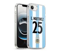 Head Case Designs Officially Licensed Argentina National Football Team Lisandro Martínez 2024/25 Player Home Kit 1st Group Gel Case Compatible with Apple iPhone 16e / 17e & Compatible with MagSafe