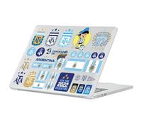 Head Case Designs Officially Licensed Argentina National Football Team Mix Art Icons Clear Hard Crystal Armour Laptop Case Compatible with MacBook Air 13.6" M2 A2681/M3 A3113/M4 A3240 2022/2024/2025