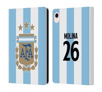 Head Case Designs Officially Licensed Argentina National Football Team Nahuel Molina 2024/25 Player Home Kit 1st Group Leather Wallet Case Compatible With Apple iPad mini (2021/2024)