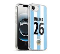 Head Case Designs Officially Licensed Argentina National Football Team Nahuel Molina 2024/25 Player Home Kit 1st Group Gel Case Compatible with Apple iPhone 16e / iPhone 17e & Compatible with MagSafe