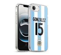 Head Case Designs Officially Licensed Argentina National Football Team Nicolás González 2024/25 Player Home Kit 1st Group Gel Case Compatible with Apple iPhone 16e / 17e & Compatible with MagSafe